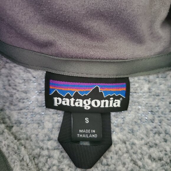 Patagonia Grey Burnout Quarter Zip Long Sleeve Collard Sweater Small Unisex - Picture 9 of 15